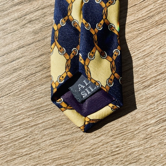 Bert Pulitzer Vintage All Silk Men’s Tie Made in USA Linked Belt Design - Picture 3 of 5